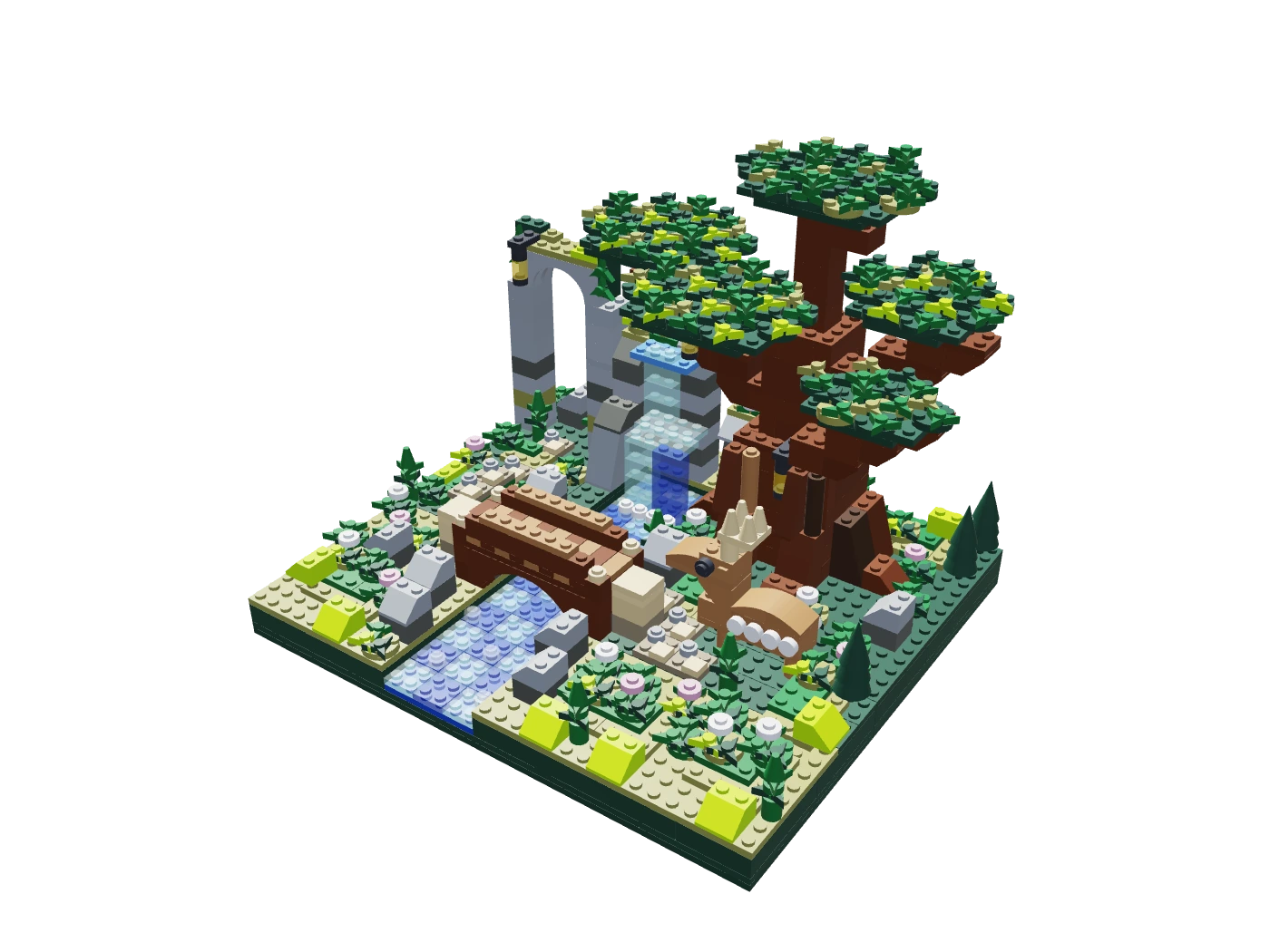 Enchanted Forest, a completed brick model